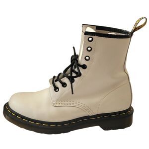 Dr. Martens 1460 Patent Leather Lace Up Woman White Boots UK 5, US 7 , EU 38